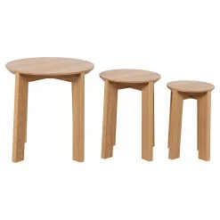 AC Design Table D'appoint Gigognes (lot De 3) En Chêne Naturel - Maxime -Sema Design Boutique 648443 FRN04 WEB