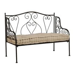 Comptoir De Famille Banquette 2 Places En Fer Forge Brun - Volute 10 Comptoir De Famille Banquette 2 Places En Fer Forge Brun - Volute -Sema Design Boutique 699 DET02 WEB