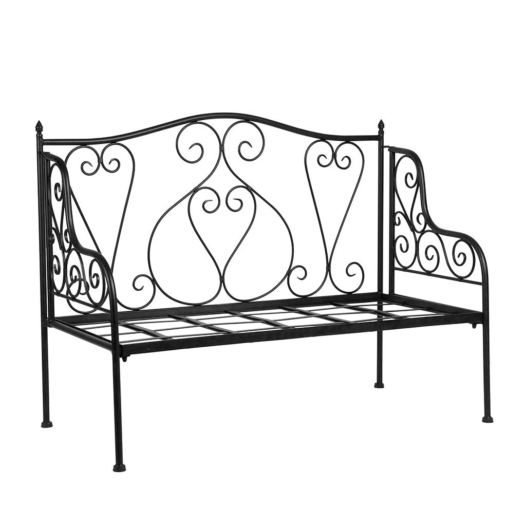 Comptoir De Famille Banquette 2 Places En Fer Forge Brun - Volute 6 Comptoir De Famille Banquette 2 Places En Fer Forge Brun - Volute – Image 4