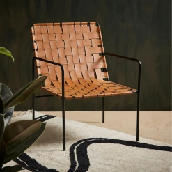SEMA DESIGN Fauteuil Aspect Cuir Brun Et Fer Noir -Terre Boheme 13 SEMA DESIGN Fauteuil Aspect Cuir Brun Et Fer Noir -Terre Boheme -Sema Design Boutique 7202c fauteuil en cuir et pieds en fer noir