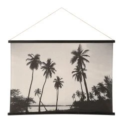 SEMA DESIGN Toile Palmier Toil-imp Gris En Tissu