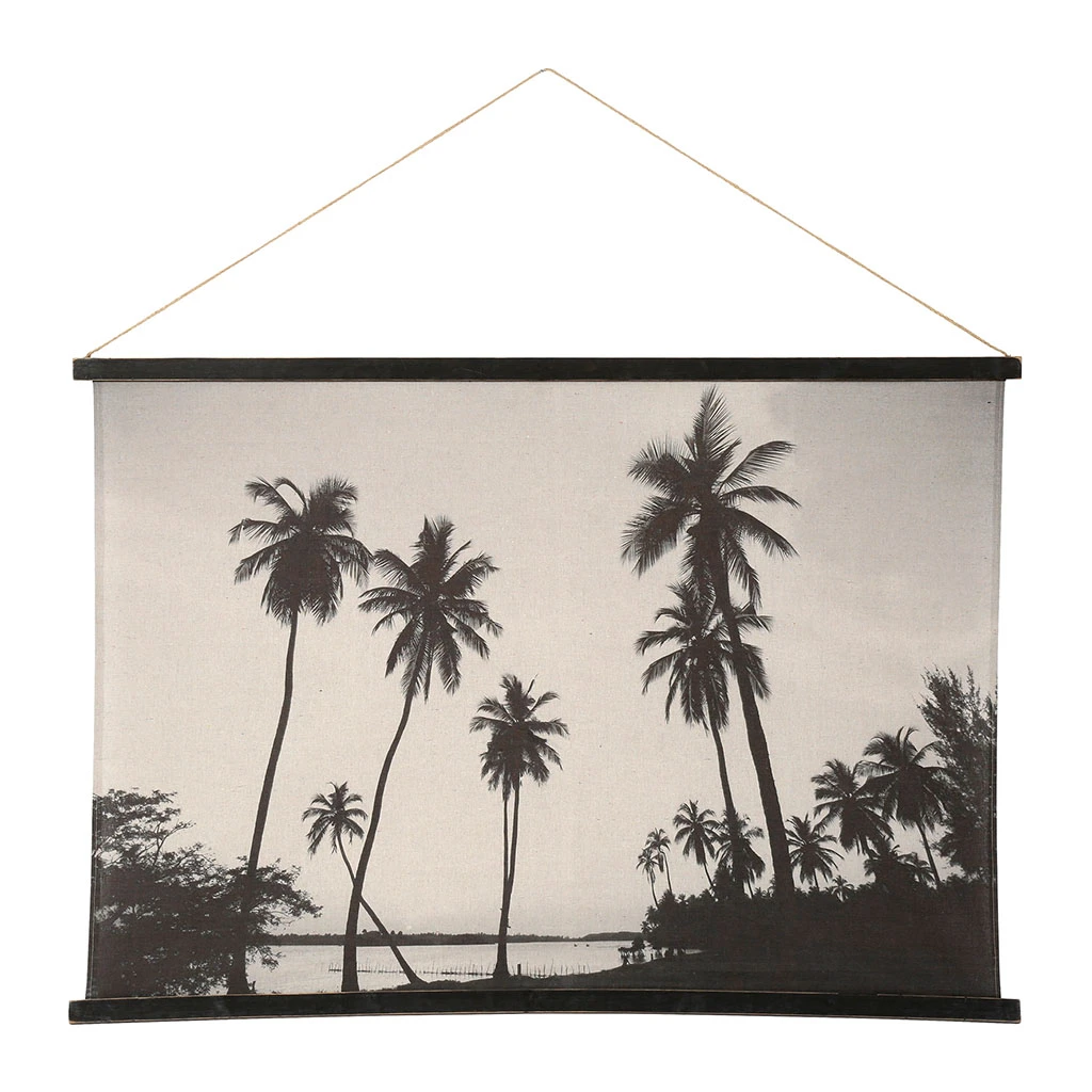 SEMA DESIGN Toile Palmier Toil-imp Gris En Tissu 3 SEMA DESIGN Toile Palmier Toil-imp Gris En Tissu