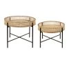 SEMA DESIGN Table Basse (lot De 2) En Bambou Naturel Et Métal -Sema Design Boutique 72643 DEB WEB