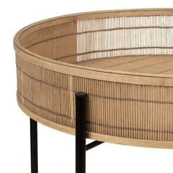SEMA DESIGN Table Basse Gigogne (lot De 2) En Bambou Naturel Et Fer Noir - Plaka -Sema Design Boutique 73726 DET02 WEB