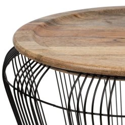 SEMA DESIGN Table Basse (lot De 2) En Manguier Et Fer Noir - Kleia -Sema Design Boutique 73943 DET02 WEB