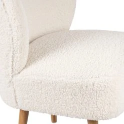 SEMA DESIGN Fauteuil Bouclette Blanc Crème - Elément -Sema Design Boutique 74388 DET03 WEB
