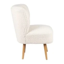 SEMA DESIGN Fauteuil Bouclette Blanc Crème - Elément -Sema Design Boutique 74388 DET04 WEB