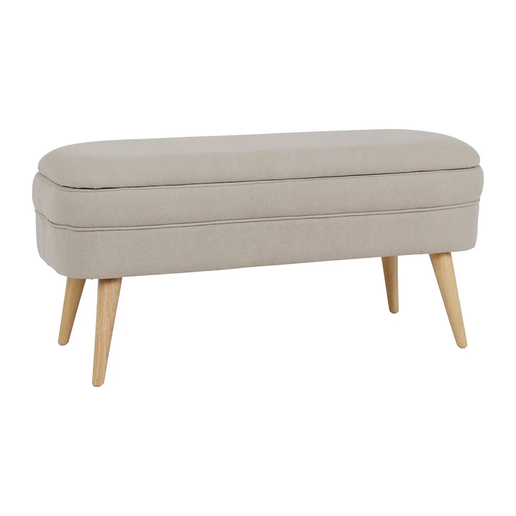 SEMA DESIGN Banc Coffre En Tissu Beige - Elément 4 SEMA DESIGN Banc Coffre En Tissu Beige - Elément – Image 2