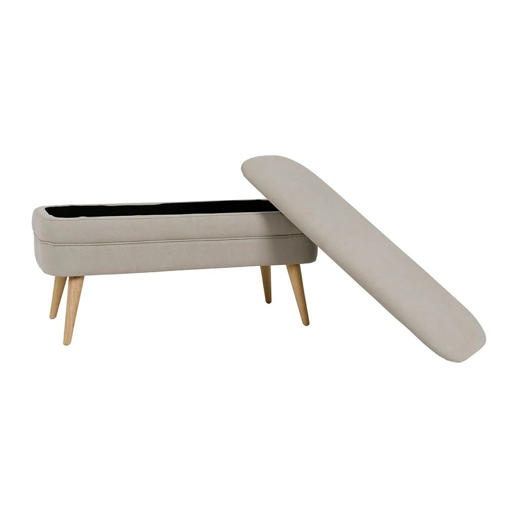SEMA DESIGN Banc Coffre En Tissu Beige - Elément 5 SEMA DESIGN Banc Coffre En Tissu Beige - Elément – Image 3
