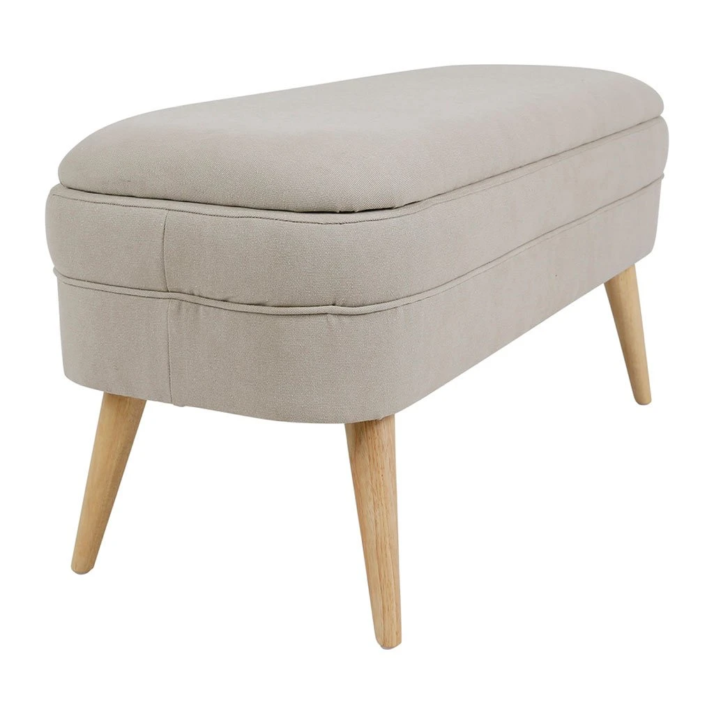 SEMA DESIGN Banc Coffre En Tissu Beige - Elément 7 SEMA DESIGN Banc Coffre En Tissu Beige - Elément – Image 5