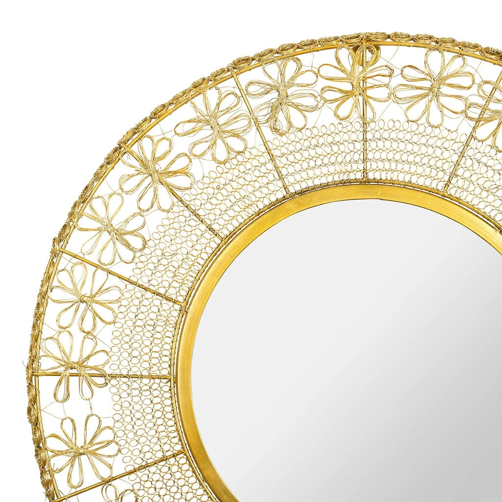SEMA DESIGN Miroir Rond Kalypso Doré D63Cm 4 SEMA DESIGN Miroir Rond Kalypso Doré D63Cm – Image 2