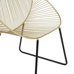 SEMA DESIGN Chaise En Fer Noir Et Doré - Palmchik -Sema Design Boutique 75479 DET03 WEB