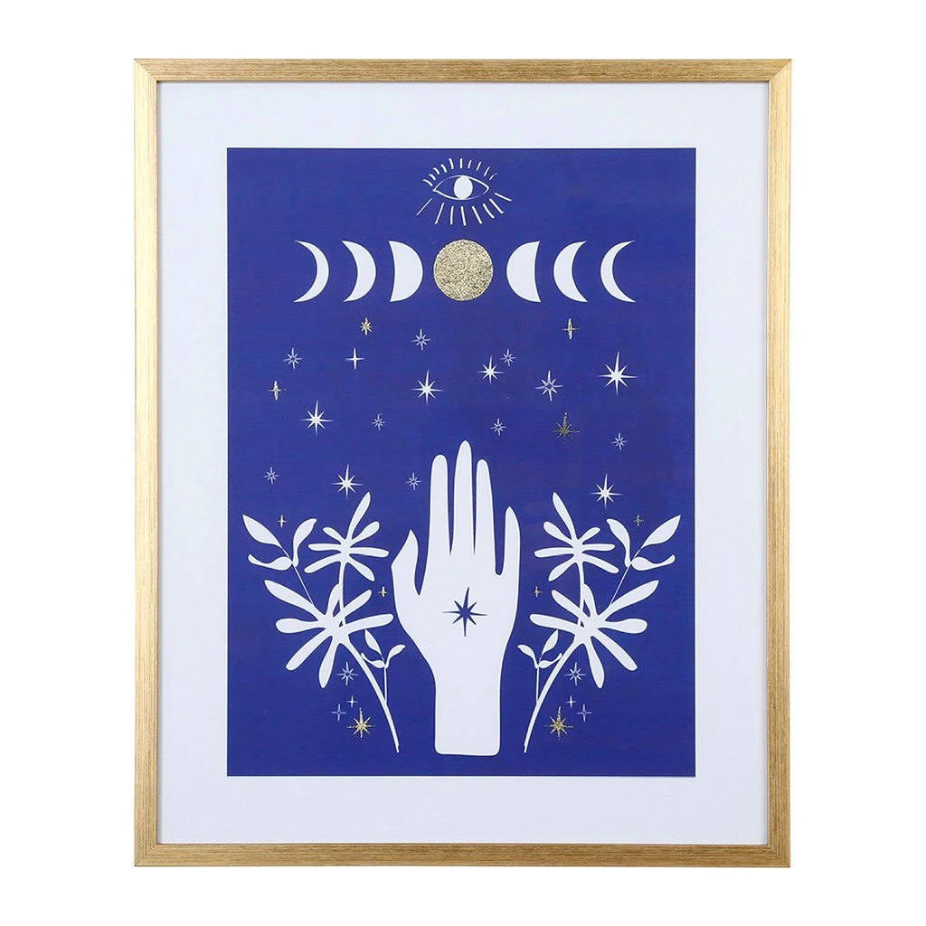 SEMA DESIGN Cadre Deco Encadré Main Visionn Bleu Et Doré 42x52cm 3 SEMA DESIGN Cadre Deco Encadré Main Visionn Bleu Et Doré 42x52cm