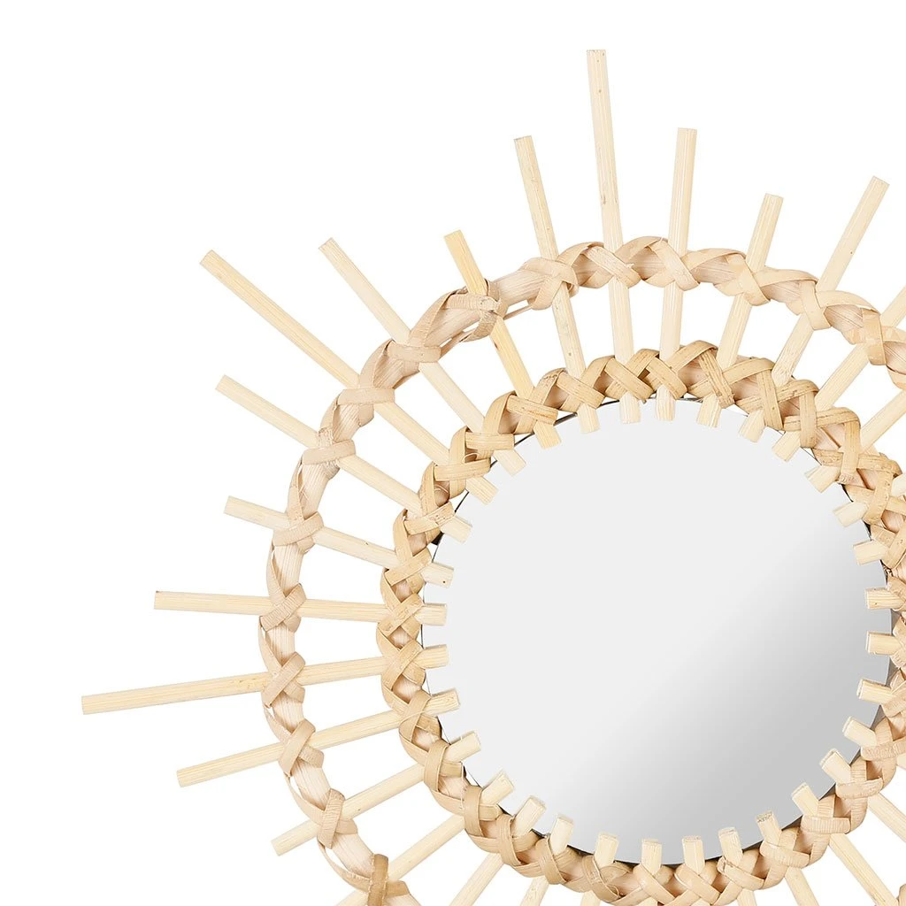 SEMA DESIGN Miroir Rotin Naturel D29.5cm 4 SEMA DESIGN Miroir Rotin Naturel D29.5cm – Image 2