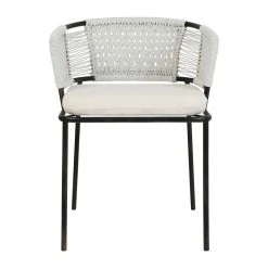 SEMA DESIGN Fauteuil En Fer Noir Et Assise Coton - Cobalt