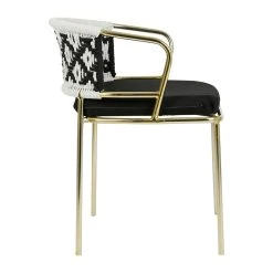 SEMA DESIGN Fauteuil En Fer Doré Et Assise Coton - Cobalt -Sema Design Boutique 76039 DET02 WEB