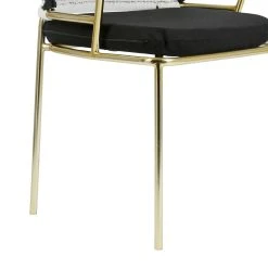 SEMA DESIGN Fauteuil En Fer Doré Et Assise Coton - Cobalt -Sema Design Boutique 76039 DET04 WEB