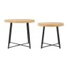 SEMA DESIGN Table Basse (lot De 2) En Bambou, Rotin Et Pieds En Fer Noir - Saori -Sema Design Boutique 76153 DEB WEB