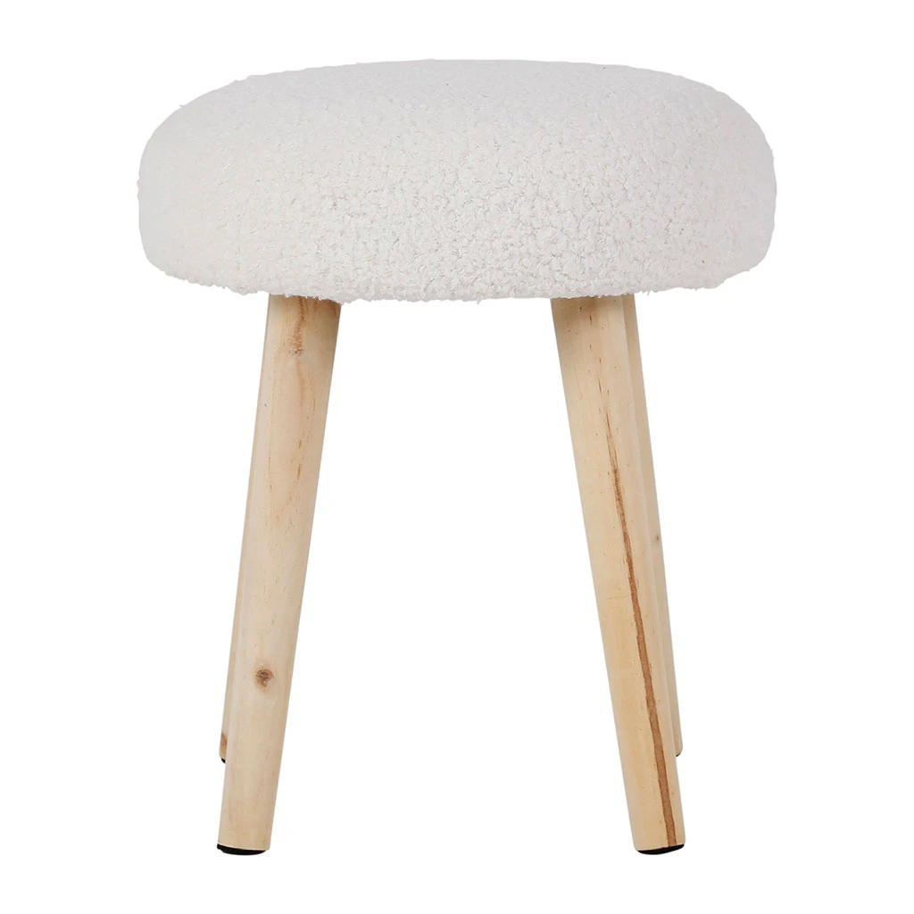 SEMA DESIGN Tabouret Bouclette Ivoire Et Bois De Pin -Element 3 SEMA DESIGN Tabouret Bouclette Ivoire Et Bois De Pin -Element