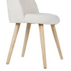 SEMA DESIGN Chaise Bouclette Ivoire Et Bois De Pin - Element -Sema Design Boutique 76250 DET02 WEB