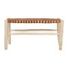 SEMA DESIGN Banc En Cuir Brun Et Bois D'eucalyptus - Cuir