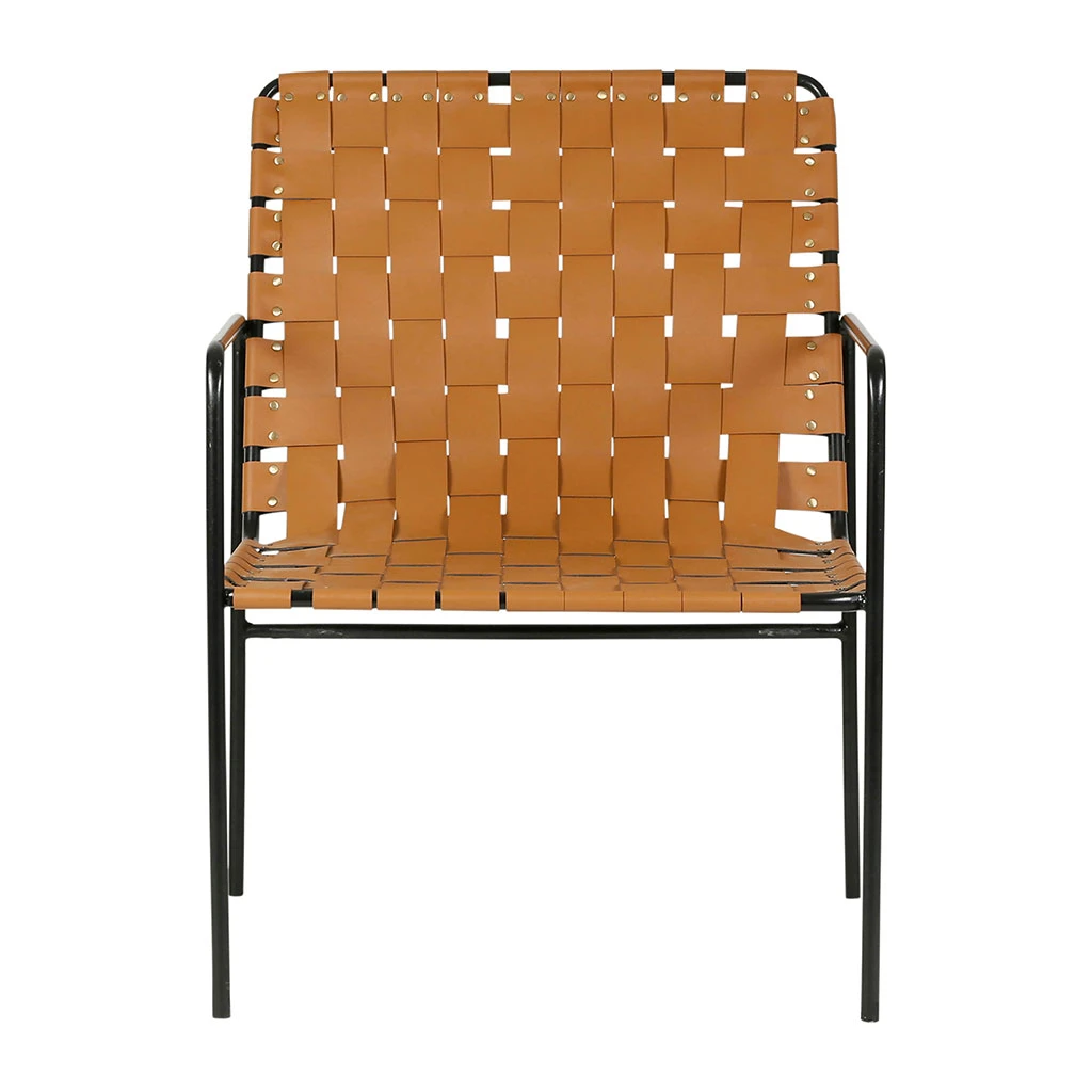 SEMA DESIGN Fauteuil Aspect Cuir Brun Et Fer Noir -Terre Boheme 3 SEMA DESIGN Fauteuil Aspect Cuir Brun Et Fer Noir -Terre Boheme