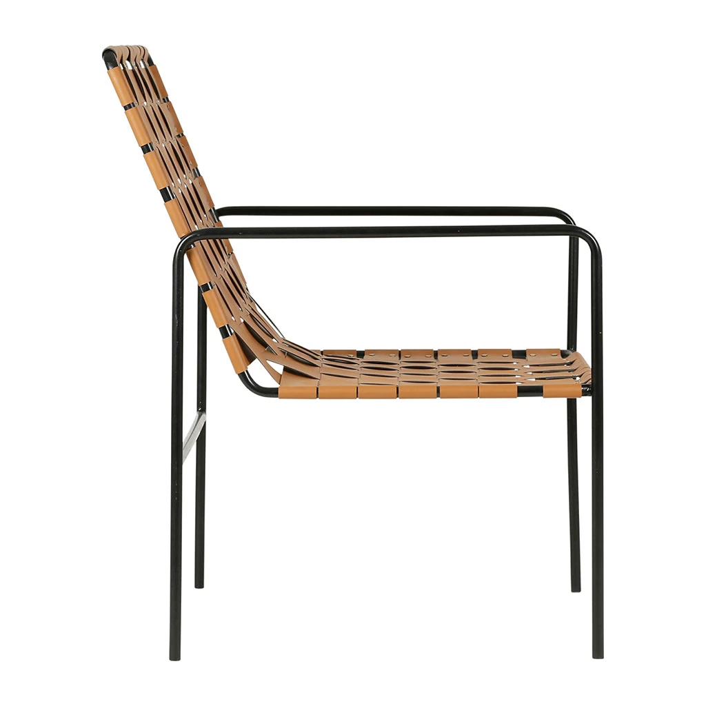 SEMA DESIGN Fauteuil Aspect Cuir Brun Et Fer Noir -Terre Boheme 5 SEMA DESIGN Fauteuil Aspect Cuir Brun Et Fer Noir -Terre Boheme – Image 3