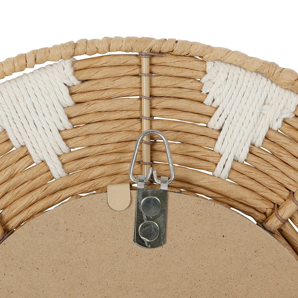 SEMA DESIGN Miroir Ovale En Corde Et Coton Naturel Et Blanc 31x42cm - Terre Brulée 5 SEMA DESIGN Miroir Ovale En Corde Et Coton Naturel Et Blanc 31x42cm - Terre Brulée – Image 3