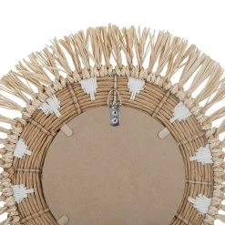 SEMA DESIGN Miroir Rond Naturel Et Blanc En Raphia D42cm - Terre Brulée 8 SEMA DESIGN Miroir Rond Naturel Et Blanc En Raphia D42cm - Terre Brulée -Sema Design Boutique 76750 DET02 WEB