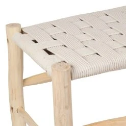 SEMA DESIGN Banc En Bois D'eucalyptus Et Coton Beige 8 SEMA DESIGN Banc En Bois D'eucalyptus Et Coton Beige -Sema Design Boutique 76885 DET02 WEB