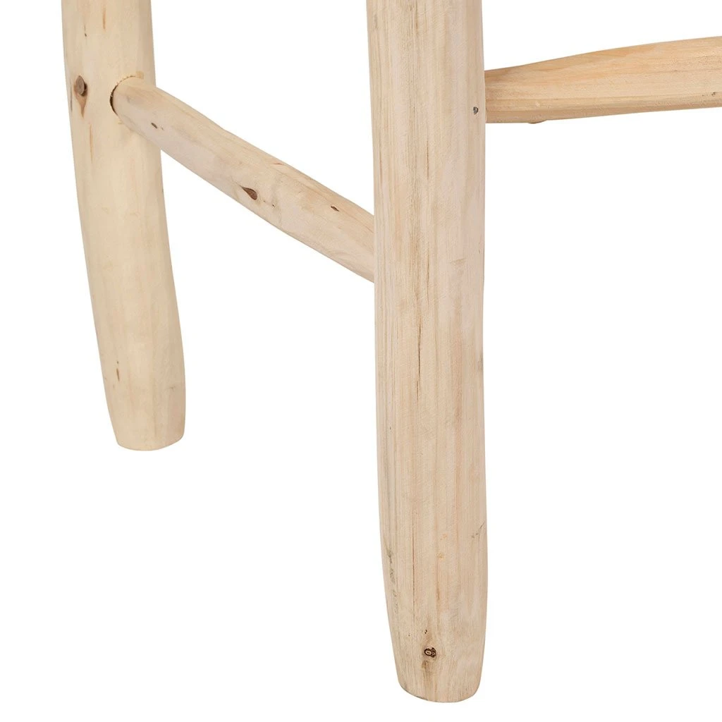 SEMA DESIGN Banc En Bois D'eucalyptus Et Coton Beige 6 SEMA DESIGN Banc En Bois D'eucalyptus Et Coton Beige – Image 4