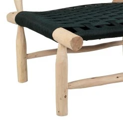 SEMA DESIGN Fauteuil En Bois D'eucalyptus Et Nylon émeraude -Sema Design Boutique 76887 DET04 WEB