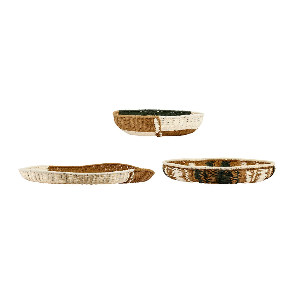 SEMA DESIGN Deco Murale Ronde Panier X3 Brun, écru Et Vert En Corde - Terre Brulee 5 SEMA DESIGN Deco Murale Ronde Panier X3 Brun, écru Et Vert En Corde - Terre Brulee – Image 3