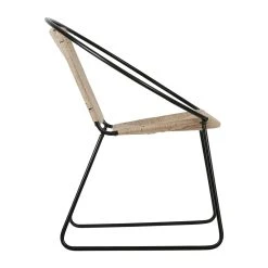 SEMA DESIGN Fauteuil Rond En Jute Naturel Et Fer Noir - Madeira -Sema Design Boutique 77121 DET02 WEB