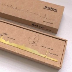 The Line Décoration Murale Ligne Bordeaux Doré -Sema Design Boutique 817a2 2