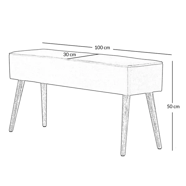 Zago Banc Scandinave Velours Kaki - Popy 6 Zago Banc Scandinave Velours Kaki - Popy – Image 4