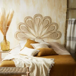 SEMA DESIGN Tête De Lit En Corde Naturel -Sema Design Boutique 9b3fd tete de lit en corde en forme de fleurs