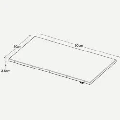 Unique Allonge Placage Chêne Naturel 90x50cm - Amalfi