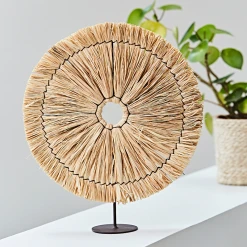 SEMA DESIGN Déco Rosace Cuzco Naturel D31Xh36cm En Raphia Et Fer -Sema Design Boutique a54f2 deco a poser en raphia