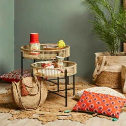 SEMA DESIGN Table Basse (lot De 2) En Bambou Naturel Et Métal 11 SEMA DESIGN Table Basse (lot De 2) En Bambou Naturel Et Métal -Sema Design Boutique bf367 petite table basse gigogne en bambou