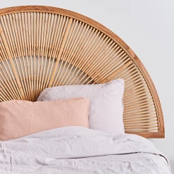 SEMA DESIGN Tête De Lit Bambou Demi-cercle 159x80cm Solor Naturel -Sema Design Boutique c09ae tete de lit en bambou en demi cercle
