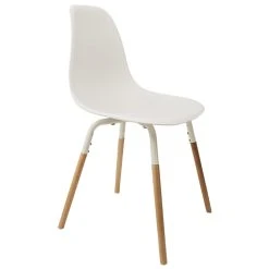 Home Déco Factory Chaise De Salle à Manger Scandinave Blanc - Phenix