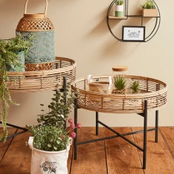 SEMA DESIGN Table Basse (lot De 2) Bambou Naturel Et Fer Noir -Sema Design Boutique d8660 petite table basse en bambou