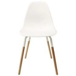 Alternative view of Home Déco Factory Chaise De Salle à Manger Scandinave Blanc - Phenix