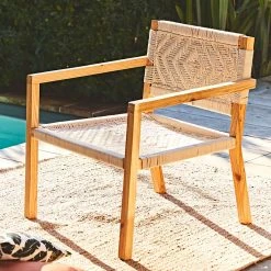 SEMA DESIGN Fauteuil Macrame Naturel En Pin Et Coton Tressé -Sema Design Boutique ecec5 amb jardin2022 3355 hd