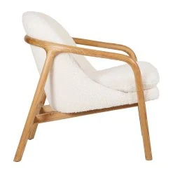 SEMA DESIGN Fauteuil En Tissu Bouclette Crème Et Pieds En Frêne - Element -Sema Design Boutique ee5fa 76519 det02 hdd