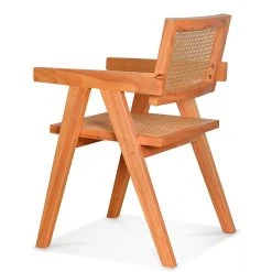 Opjet Fauteuil Rétro En Hévéa Massif Et Cannage - Friendly -Sema Design Boutique f0c6f 638269 frn04 web